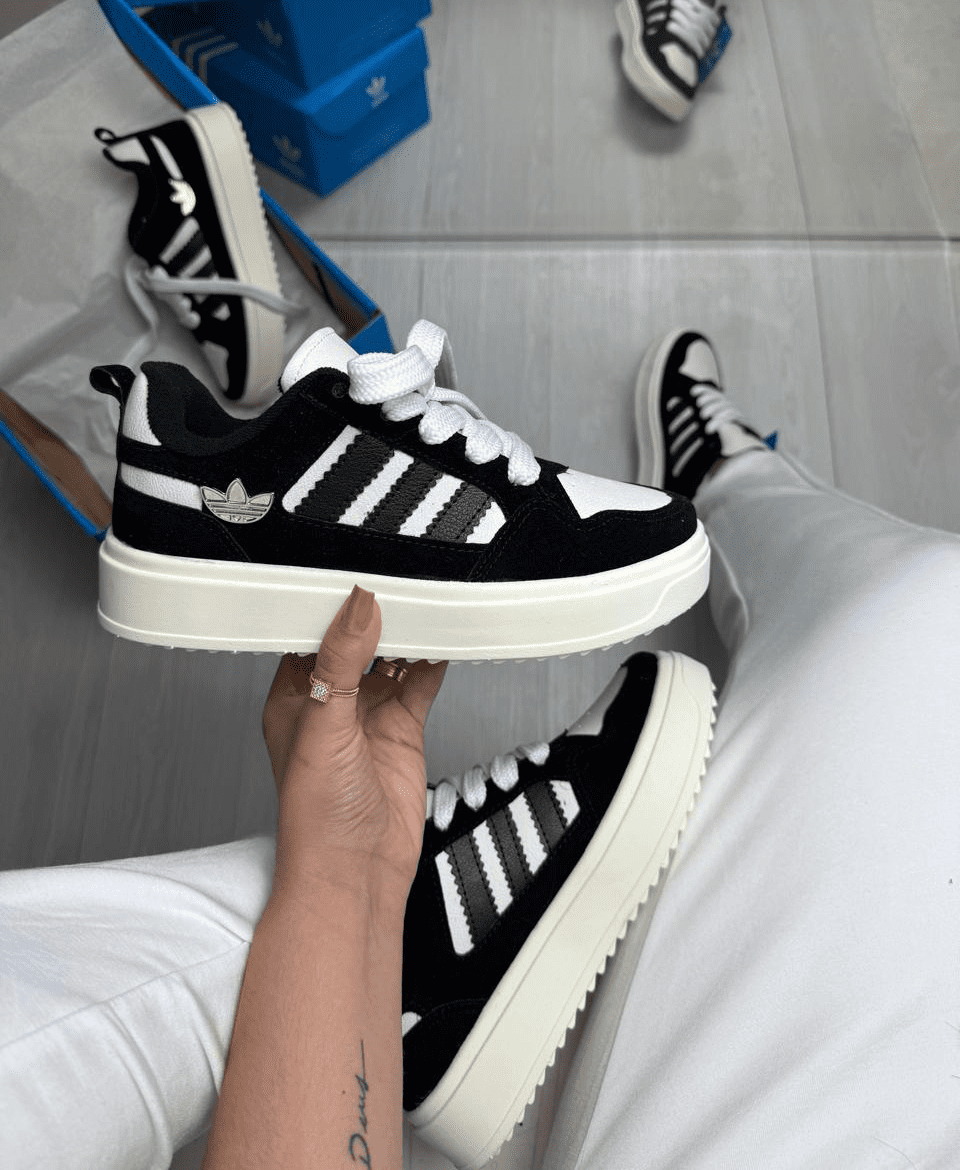 ADIDAS LOW | BLANCO Y NEGRO