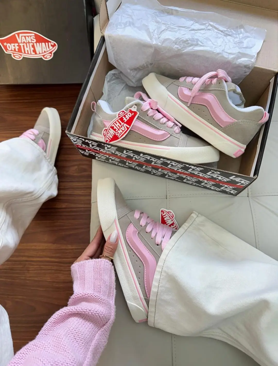 VANS OLD SKOOL | GRIS CON ROSA